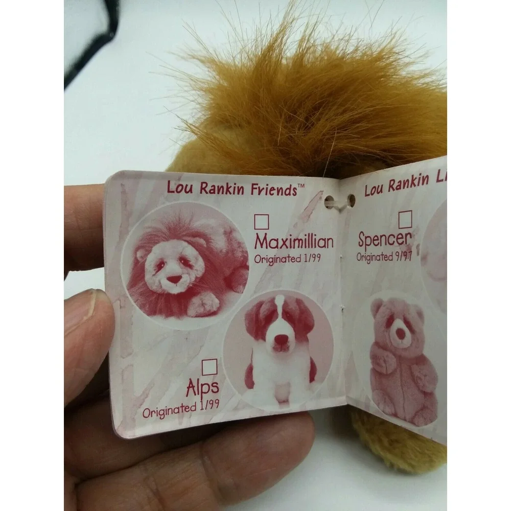 Lou Rankin Dakin Mini Friends Maximillion Lion 10 Inches Brown Paper Tag